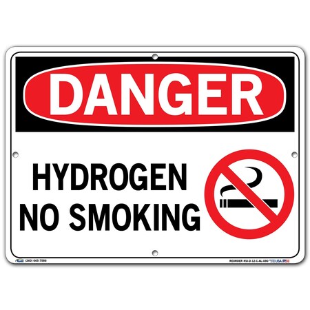 Vestil Aluminum Sign, 10-1/2" H, 14-1/2" W, Rectangle, English, SI-D-12-C-AL-080 SI-D-12-C-AL-080